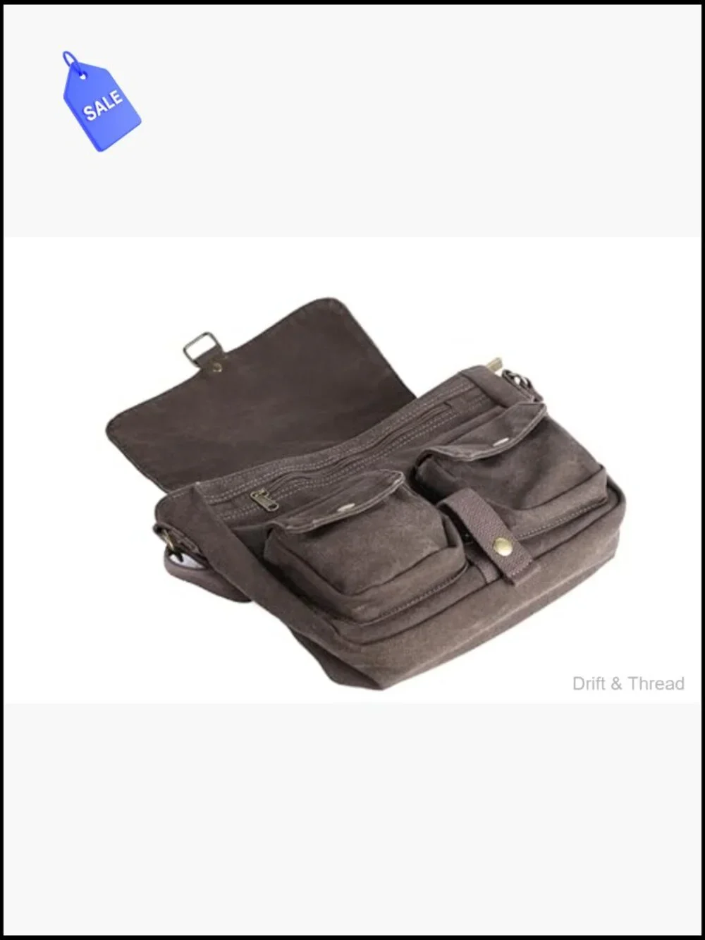 Vintage Canvas Messenger Bag Crossbody Satchel Tablet Laptop Bag Unisex
